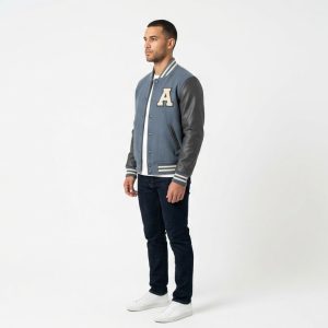 Geometric Varsity Letterman Jacket