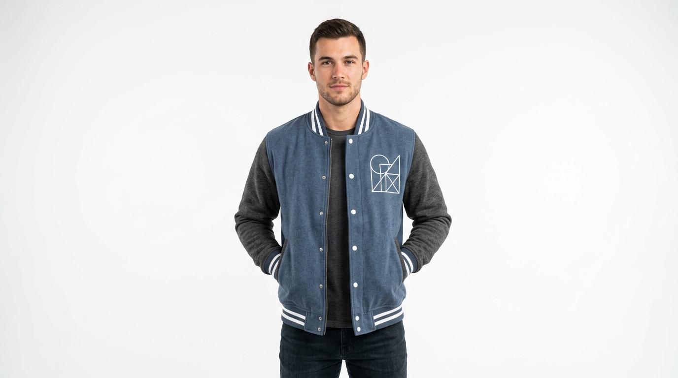 Geometric Varsity Letterman Jacket Geometric Front Varsity Letterman Jacket