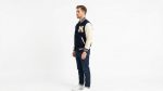 Navy Blue & Cream Varsity Letterman Jacket