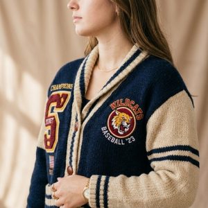 Baseball Varsity Cardigan Sweater