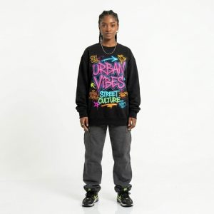 Urban Vibes Black Sweatshirt