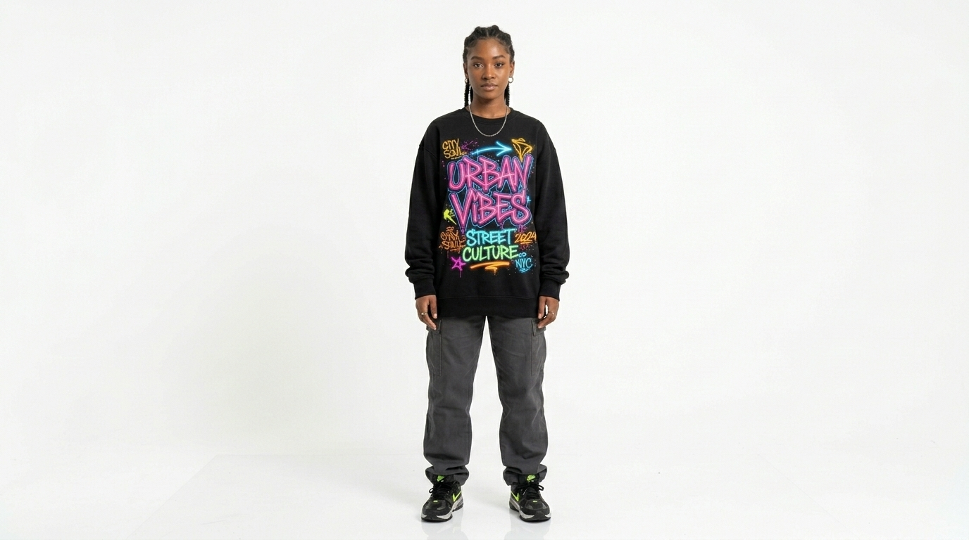 Urban Vibes Black Sweatshirt Urban Vibes Black Sweatshirt
