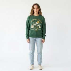 Adventure Awaits Green Sweatshirt