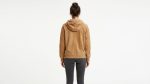 Women's Camel Faux Suede Duffle Jacket