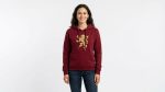 Women's Burgundy Gold Lion Hoodie