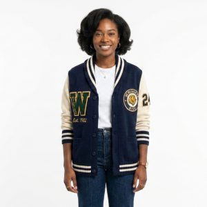 Front Varsity Cardigan Sweater