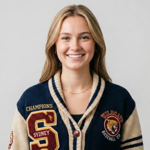 Baseball Varsity Cardigan Sweater