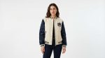 Floral Embroidered Varsity Jacket