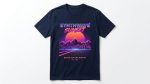 Synthwave Sunset Navy T-Shirt