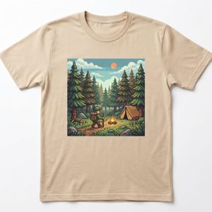 Pixel Art Camping T-Shirt