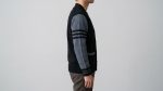 Varsity Cardigan – Black & Grey Letterman Knit