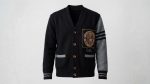 Varsity Cardigan – Black & Grey Letterman Knit