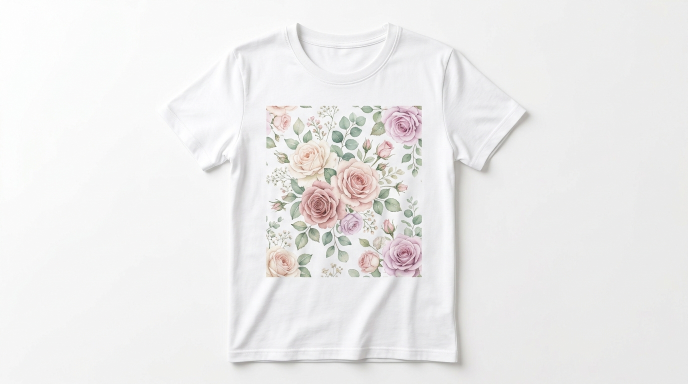 Vintage Floral Rose T-Shirt Vintage Floral Rose T-Shirt